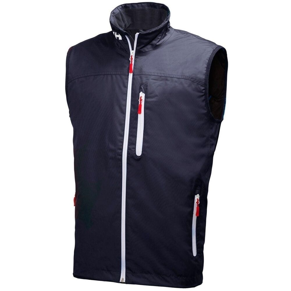 Helly Hansen Crew Midlayer Vest Mens S Black Waterproof Windproof Sailing Fleece